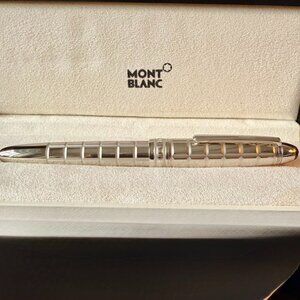 SOLD Montblanc Meisterstuck Solitaire Platinum Plate Faceted Rollerball SOLD